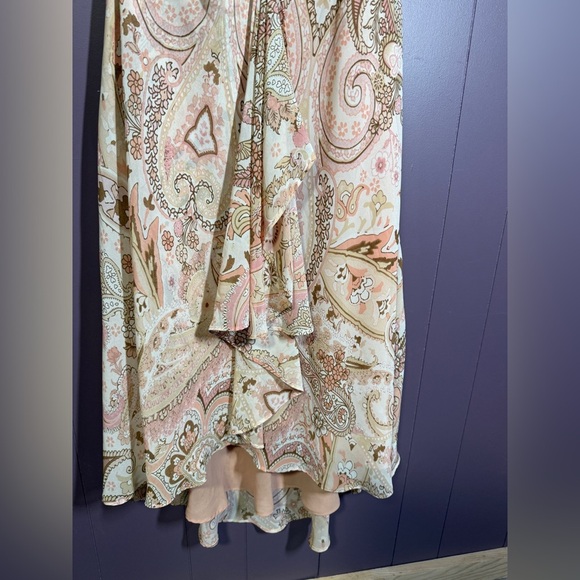 Bandolino Fairycore Paisley Floral Maxi Dress Size Medium - Picture 3 of 9